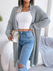 Women's Solid Color Shawl Collar Knit Cardigan Sweater for Autumn Winter Casual Vacation Coat