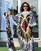 Africa Dress for Women for Evening Party Autumm Elegant Print O-neck Maxi Dress Muslim Abaya Dashiki African Clothing