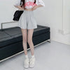Korean Wide Leg Shorts Ladies Casual All-Match Elastic Waist Sport Short Pants Woman Solid Color Simple Loose Shorts
