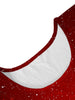 Women's Red White Christmas Print Maxi Dress Party Dress for Holiday Parties, Xmas Events & Year's Eve A-Line Dress Y2k Tops