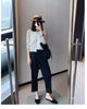 Style High‑Quality Women Pleated Blazer, Lapel Single Button Short Long‑Sleeve Coat, Casual Elegant Outerwear