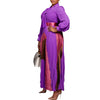Elegant Women Wraped Bow Neck Long Sleeve with Sashes Maxi Long Dress Chic Sexy Party Prom Big Swing Pleated Dresses