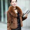 Korean Women Long Sleeved Fur Jacket Ladies High End Faux Fur Short Coat Winter Female Large Size 5XL Plush Outwear