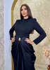 Long Dress Women Sexy Dresses Mock Neck Vestidos Y2k Streetwear Full Sleeve Tight Waist Elegant Splice Party Night Work