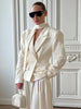 Solid Slim Elegant Jacket Women's Autumn Lace Up Patchwork Long Sleeve Bodycon Blazer Femme Office Commuter Coats