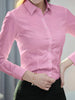 Spring Autumn black white shirt women's Korean version slim fit long sleeved workwear shirt professional dress formal top