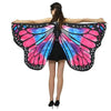 1pc Womens Butterfly Wings Polyester Butterfly Cape for Stage Dress-up Shawl Cloak Fancy Dress Costume 150x70cm
