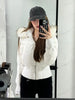 Autumn & Winter High-Waisted Cropped Jacket Sweet Warm Cotton Padded Coat Women Fur Collar Hooded Jacket Y2k Parkas Streetwear