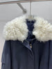Women Winter Warm Natural Lamb Sheep Fur Collar Goose Down Jackets Thick Coat Outwear Female Puffer Jackets