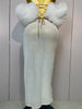 Women White Sequins Top Short Skirt Two Pieces Set Sexy Celebrate Evening Prom Birthday Dress Nightclub Stage Outfit