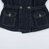 Women's European and American Style Denim Jacket Spring and Autumn Elegant High Street Double Breasted Coats