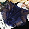 Women Lace Flowers Panties Sexy Hollow Temptation Silk Breathable Underwear Tummy Mid Waist Butt Lift Briefs Intimate Panty