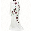 High Street Designer Party Vestido Women's Flowers Diamonds Beaded Slit Sleeve Long Maxi Dress