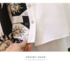Vintage Print A-Line With Belt Loose Polo Neck Women's Dress Elegant Single-Breasted Knee Length Dresses For Women Spring