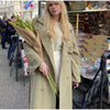 Casual Solid Long Women Coat Urban Full Sleeve Belt Double Breasted Female Jacket Autumn Winter Chic Lady Streetwear