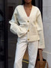 Women's Cropped Cardigans V-neck Knitted Sweater Coat Long Sleeve with Pocket Casual Streetwear Outwear Autumn