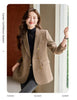 Women Blazer Ladies Grey Coffee Long Sleeve Female Casual Jacket For Autumn Winter Double-Breasted Suit Female Outerwea