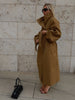 Lady Oversized Long Trench Women Coat Stand Collar Single Breasted Loose Wide Sleeve Casual Coats Autumn Winter Chic Jackets