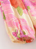 Boho White Blue Totem Print Bow Lacing up Neck Long Straight Dress Women Viscose Cotton Full Sleeve Maxi Robe Holiday