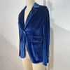 Elegant Velvet Blazer for Women Single Button Lapel Female Blazer Jacket Slim Fit Office Lady Outerwear Coat Spring Autumn Women