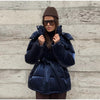 Warm Glossy Hooded Lace-up Cotton Coats Women's Casual Zipper Bottons Belted Overcoat Winter Female Solid Streetwear