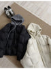Women Parkas Knitted Hooded Puff Cotton-padded Jacket Fake Two Pieces Loose Warm Thicke Cotton Coat Female Outerwear Overcoat