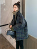 Bella philosophy Winter Korean Overcoat Women Vintage Woolen Loose Coats female Double Breasted Turn-down Collar Overcoat