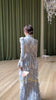Dubai's spring slim-fit long-sleeved dress for ladies with tie belts, printed patterns and made of satin fabric. S-xxl