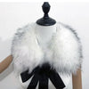 Raccoon Fur Collar Women Winter Coat Hood Decor Furry Fur Collar Warm Coat Shawl Natural Raccoon Fur Scarf Neck Warmer