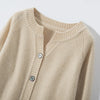 Spring Women's Cardigan 100% Cashmere Knitted Sweater Chic Tops Cashmere Coat Casual O-Neck Loose Women Cardigan