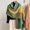 Plaid Scarf Winter Warm Cashmere Women Long Pashmina Foulard Female Scarves Lady Tassel Shawl Wraps Travel Poncho Blanket