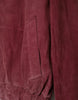 Women Dusty Pink Faux Suede Cropped Jacket Chic Full Zip Stand Collar Elastic Hem Short Coat Autumn Casual Street Outwear