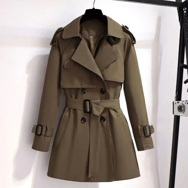 Spring Autumn Trench Coat Women Korean Double Breasted All-Match Casual British Style Short Windbreaker Female Outerwe