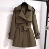 Spring Autumn Trench Coat Women Korean Double Breasted All-Match Casual British Style Short Windbreaker Female Outerwe