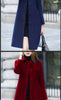 Women Woolen Blend Trench Coats Cold Winter Thicken Turn Down Collar Long Sleeve Overcoats Outwear SMSM-LLG5641