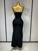 Women Designer Pearls V Neck Maxi Long Bandage Bodycon Dress Celebrity Evening Party Birthday Gowns Singer Stage Costumes