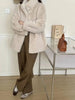 Eco-friendly Mink Fur Windproof Stand Collar Faux Mink Coat For Women Warm Winter Thick Jackets With Pockets 2DB5167