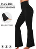 Plus Size Elegant Women's High-Waisted Flared Pants for Yoga Workout. Suitable for Women Leggings to Use for Leisure
