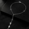 1 women's elegant waterdrop rhinestone back chain suitable for nightclub party banquet dress matching body chain