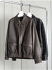 Spring Autumn Cool Handsome Retro Oversized Distressed Brown Soft Faux Leather Jackets for Women Zipper Runway
