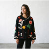 Chic Embroidery Pink Lace Up Woman Short Coat Casual Long Sleeves V Neck Jacket Autumn Lady Commuter Street Outerwear