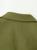 Olive Green Asymmetric Blazer & Pants Set – Women's Ruched Waist Suit Two Piece Office Lady Autumn