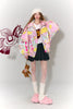 Women's Y2K Sweet Playful Loose Lapel Bomber Jacket Original All over Graphic down Filled Streetwear
