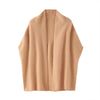 Women 100% Merino Wool Shawl Spring Autumn Sweater Capes Grace Style Cashmere Capes Knitwear Cardigan