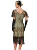 1920s Women Flapper Fringe Dress Sexy V-neck Butterfly Sleeve Sequin Banquet Party Evening Dress Ladies Vintage Gatsby Costumes