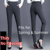 Fleece Pencil Pant Women's Pants Leggings High Waist Elegance Korean Style Solid Skinny Slim Warm Stretch Office Lady Trousers
