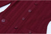 Three Colors High-quality Elastic Knitted Fabric Hollowed Out Single Breasted Round Neck Long Sleeved Slim Fit Women Dress