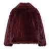 White Faux Fur Coat Woman coats Autumn Winter Fur Plush Fluffy Jacket Warm Red Gray Black Outerwears