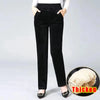 Plus Size Autumn Winter Plush Thick Thin Elegant Women's Pants High Waist Fleece Pencil Pants Corduroy Leggings OL Trousers