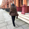 Real Fur Wool Jacket Reality Fur Jacket Women Natural Fox Fur Cuffs Winter Clothing Female Elegant with Belt Woolen Coat